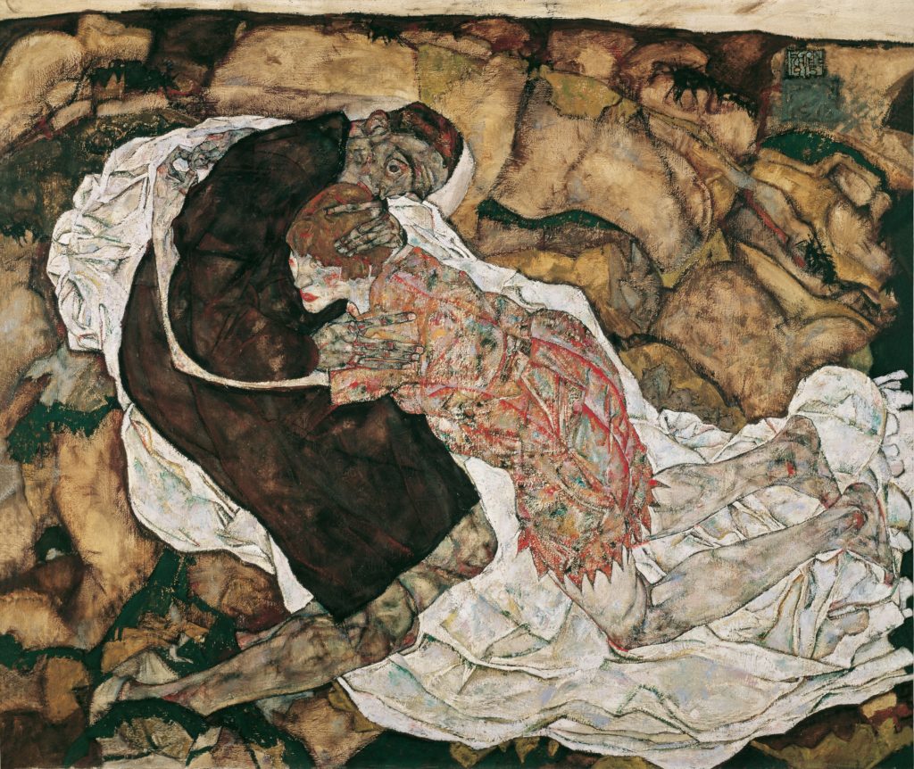 Morte e Donzela - Egon Schiele (Reprodução)