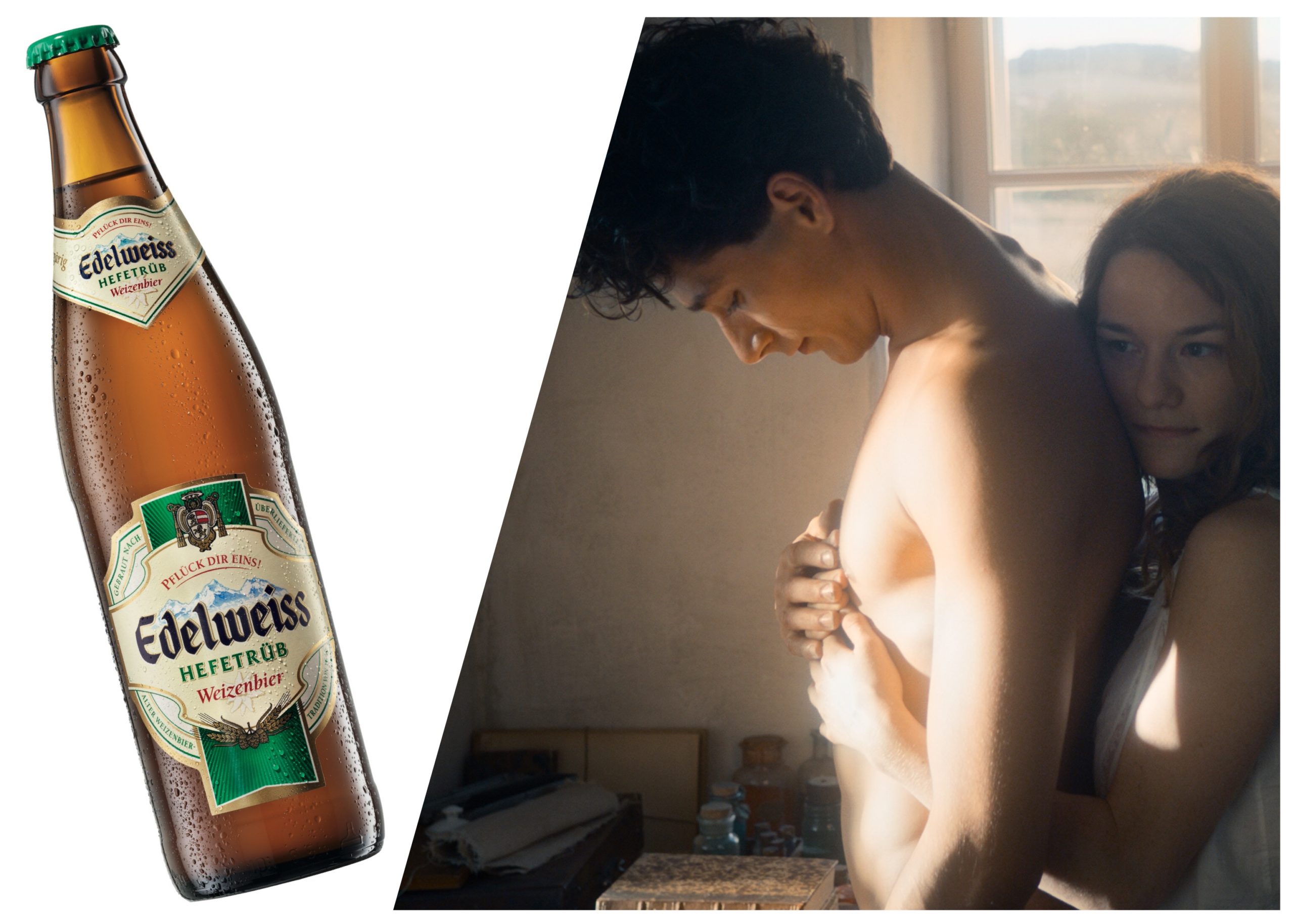 Cerveja e filme austríacos são a dica da coluna - Foto: Montagem com Divulgação Edelweiss e Cineart Filmes
