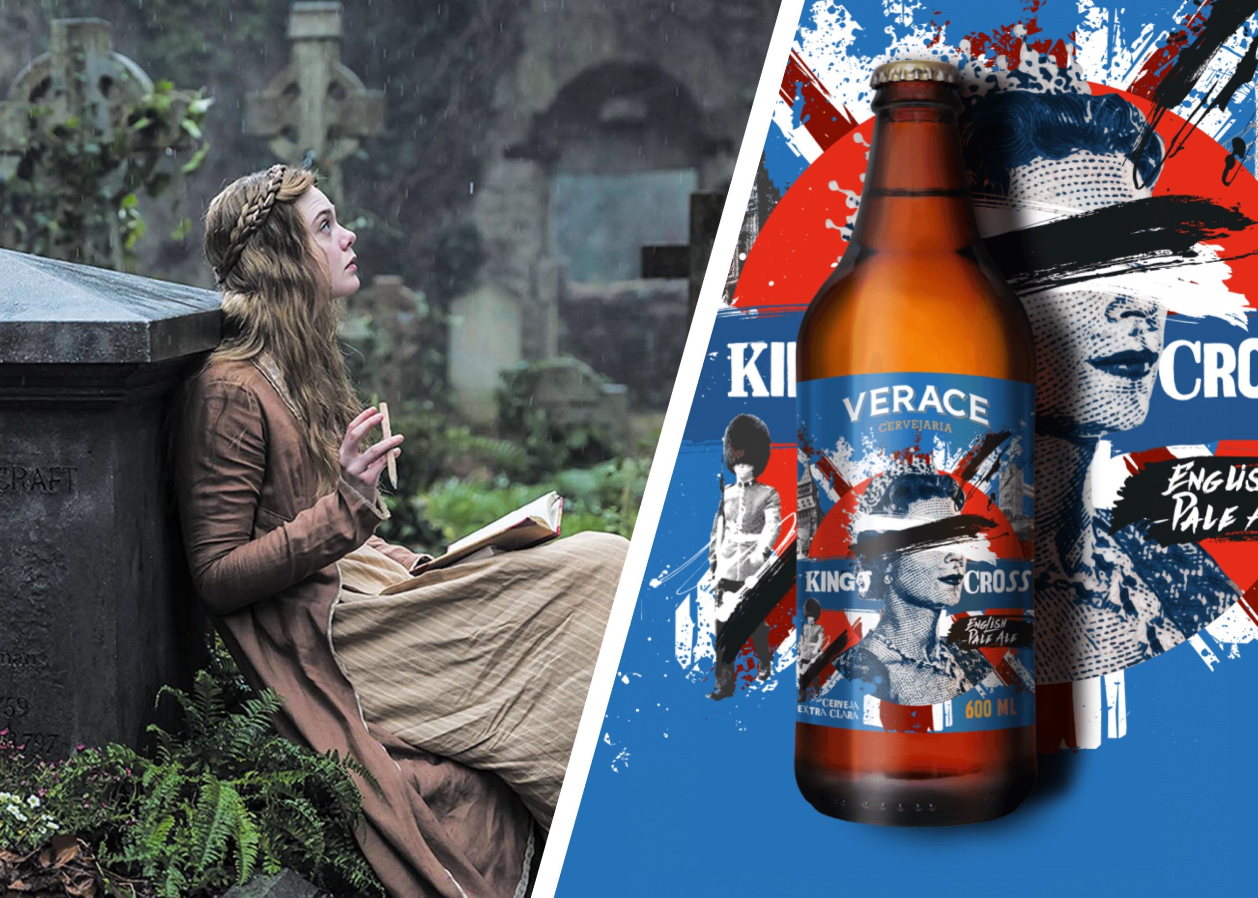Mary Shelley e a cerveja King`s Cross são as dicas desta sexta-feira na coluna de cinema - Foto: Montagem com Divulgação/Parallel Films e Divulgação/Cervejaria Verace