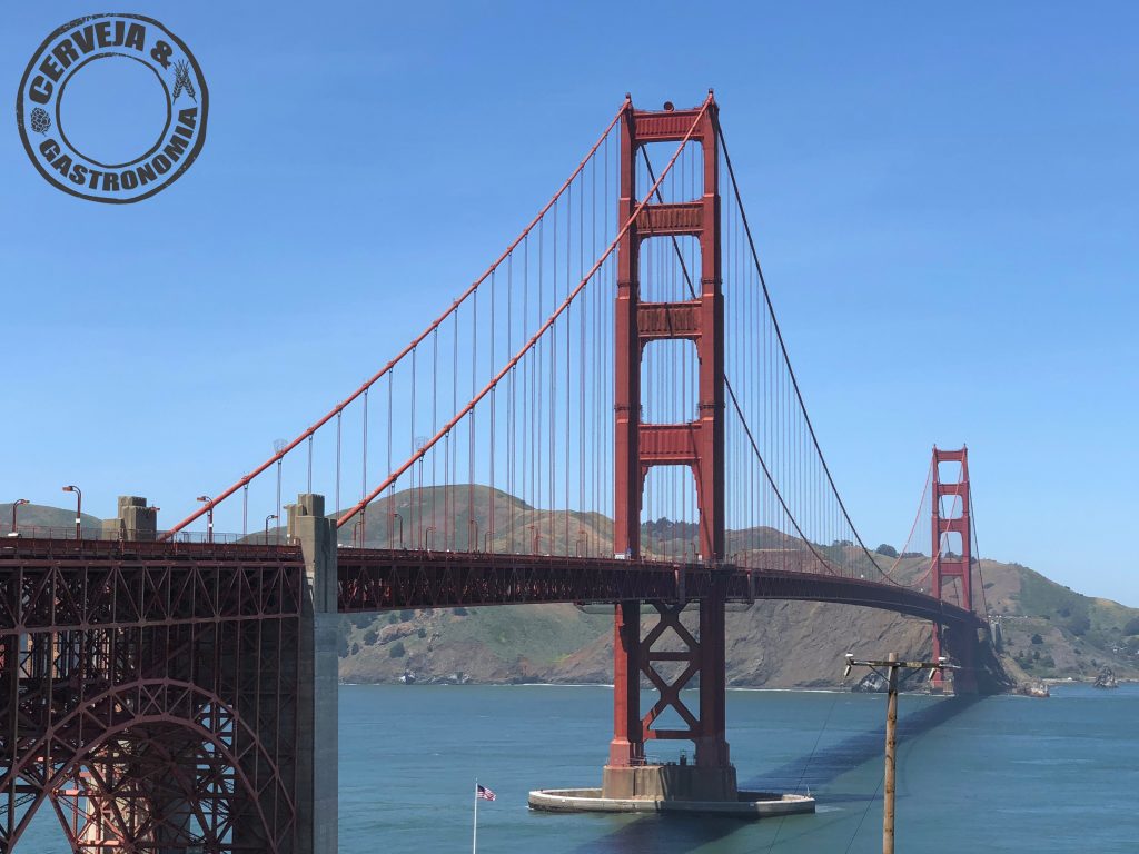 Ponte Golden Gate, um dos principais pontos turísticos de São Francisco – Foto: Gleison Barreto Salin/Cerveja & Gastronomia