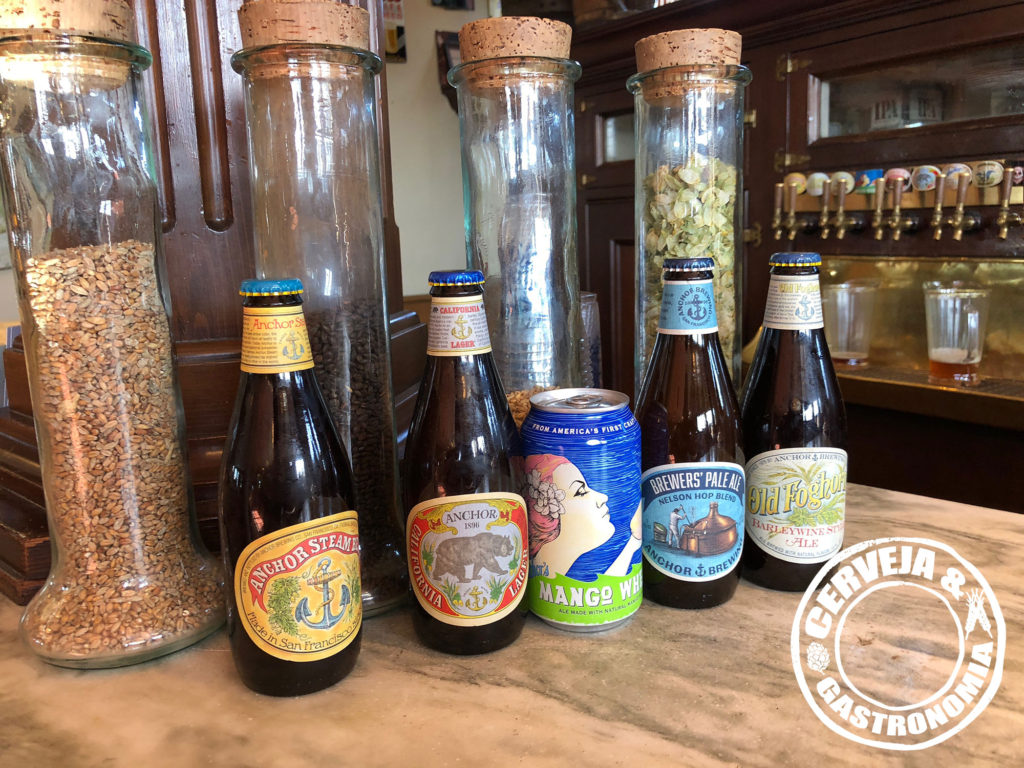 Alguns dos rótulos produzidos pela Anchor Brewing - Foto: Gleison Barreto Salin/Cerveja & Gastronomia