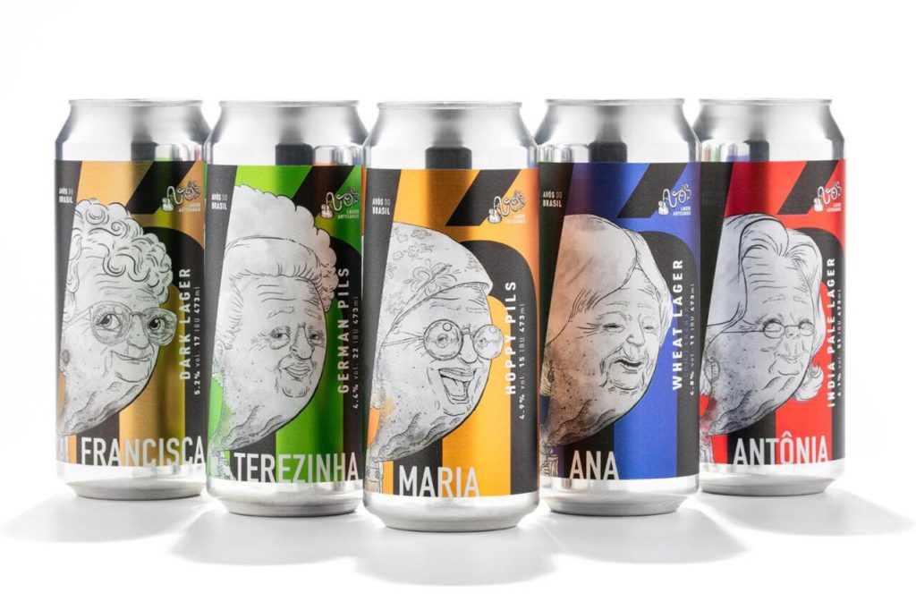 Cervejaria Avós permite personalizar a latinha com itens como nome e cartoon da avó em nova série de cervejas - Foto: Divulgação/Cervejaria Avós
