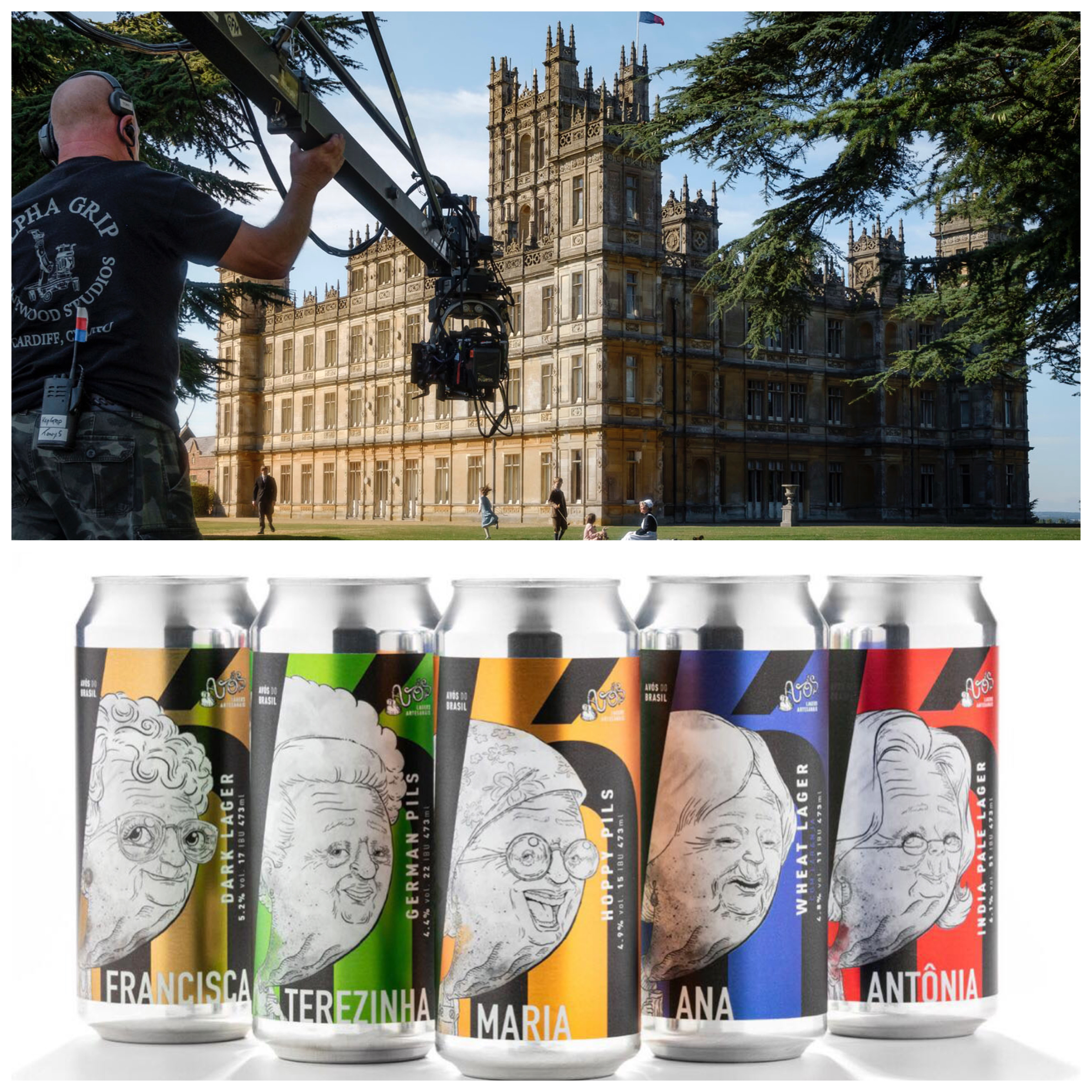 Filme Downton Abbey e Cervejas Avós são os destaques desta semana - Foto: Montagem com Universal Pictures France e Divulgação/Cervejaria Avós
